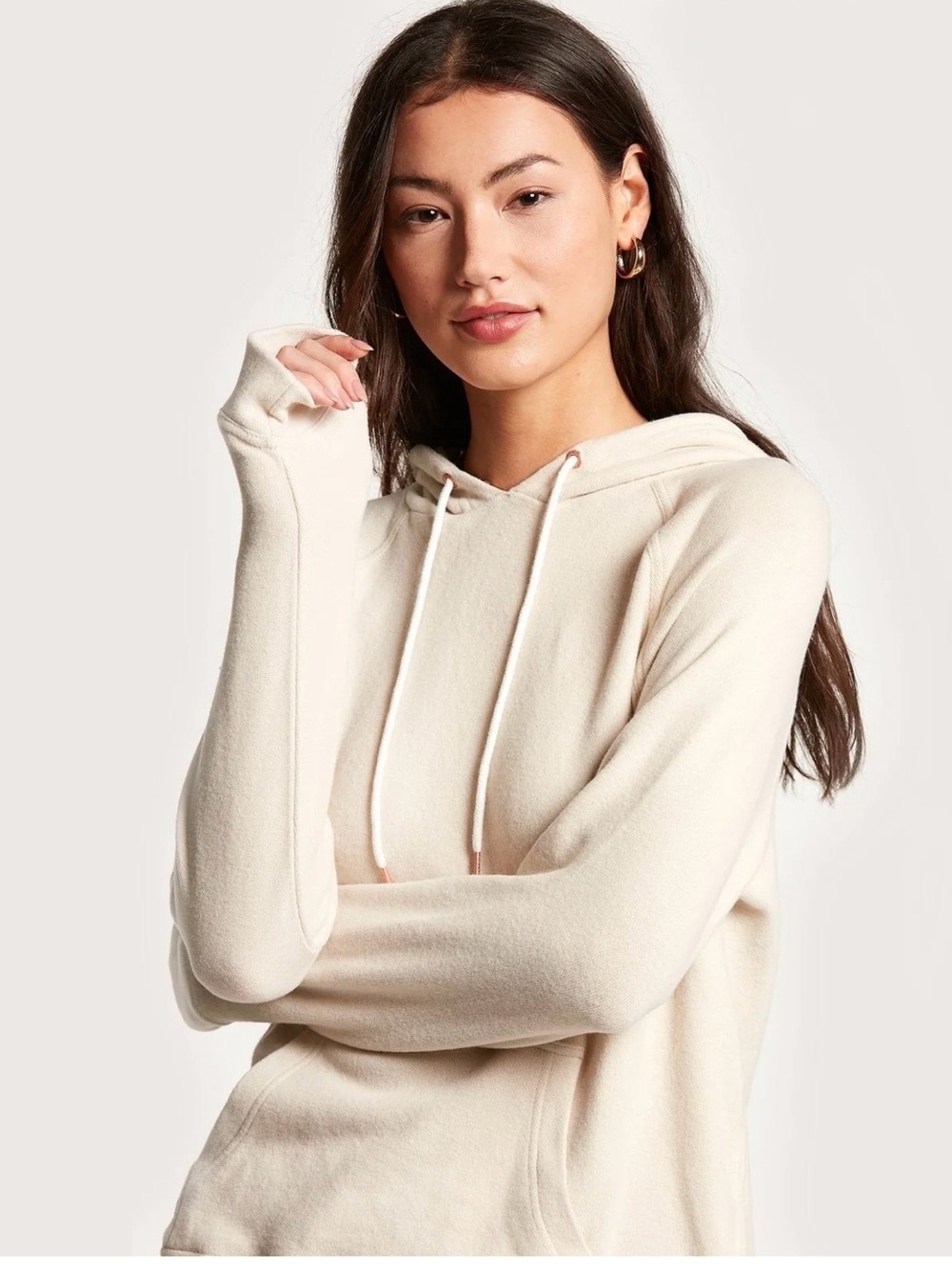 Volcom Lived In Lounge Women's Pullover Hoodie | Cream | Large